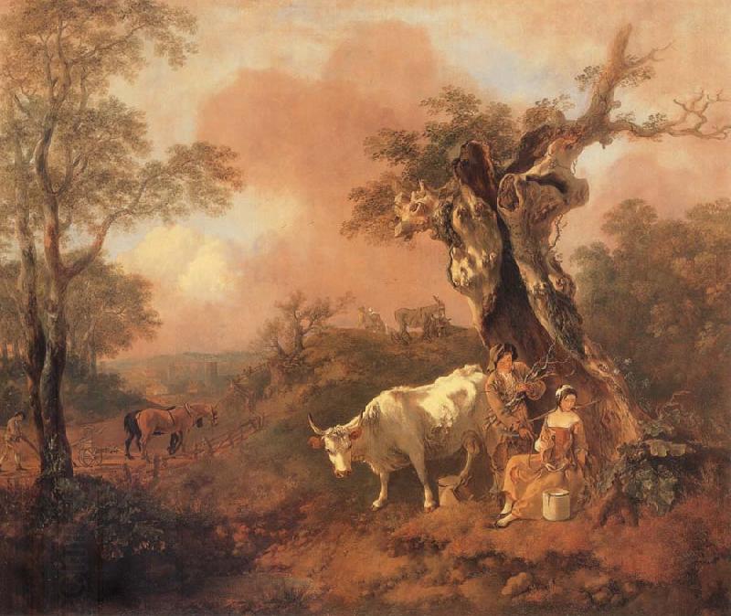 Thomas Gainsborough Landscape with a Woodcutter cowrting a Milkmaid China oil painting art